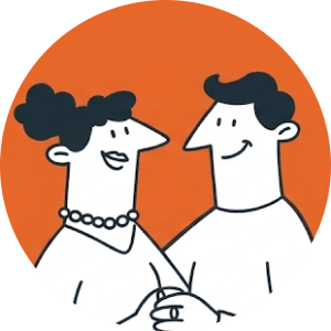Illustration of a married couple — early retirement example
